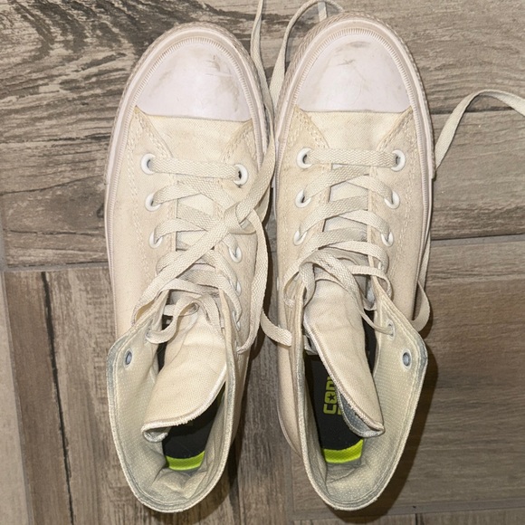 Converse All-White Canvas High-Tops - Picture 5 of 5